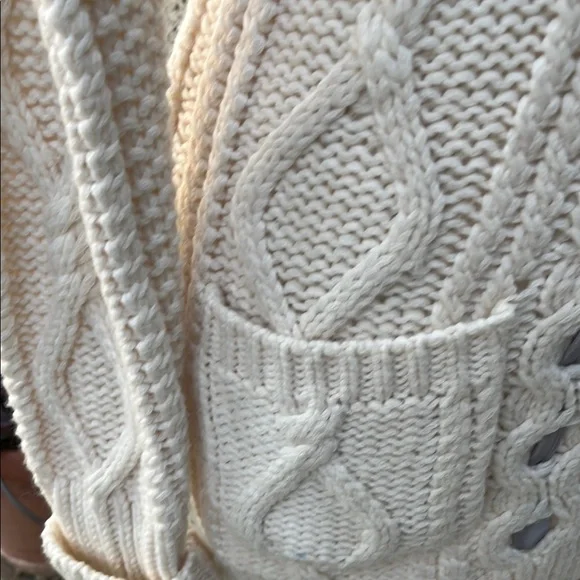 Juicy Couture Cream Cable Knit Cardigan Sweater - Picture 4 of 11